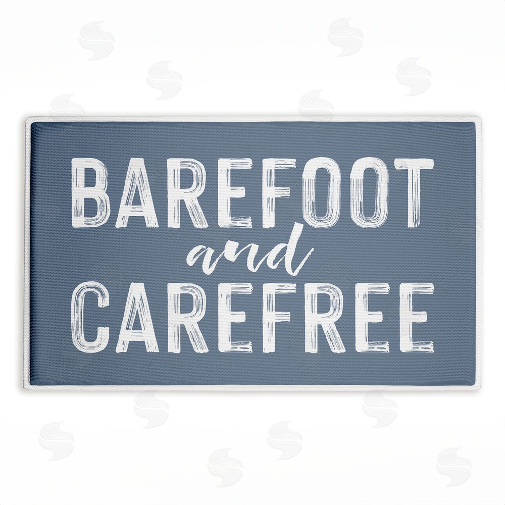 Lettered and Lined | Barefoot and Carefree Summertime Plush Bath Mat