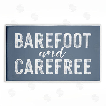 Lettered and Lined | Barefoot and Carefree Summertime Plush Bath Mat
