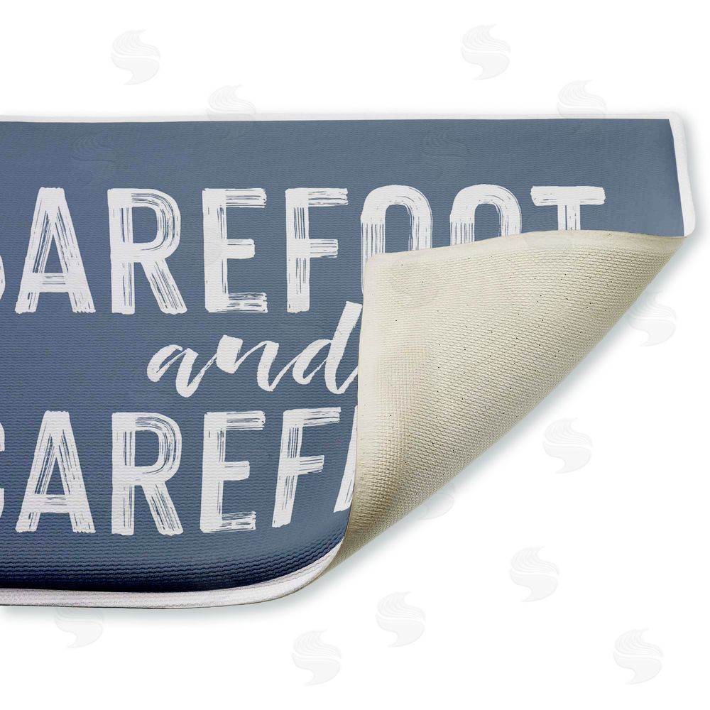 Lettered and Lined | Barefoot and Carefree Summertime Plush Bath Mat