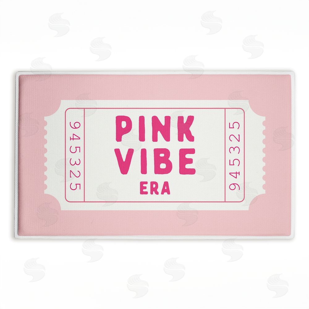 Lettered and Lined | Pink Vibe Era Ticket Plush Bath Mat