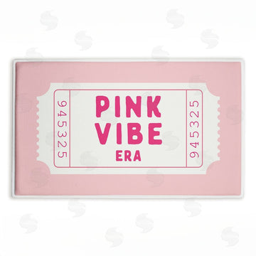Lettered and Lined | Pink Vibe Era Ticket Plush Bath Mat