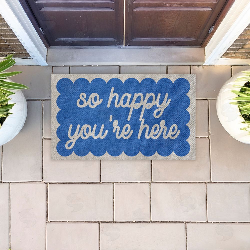 Stupell Studio | So Happy You're Here Faux Sisal Door Mat