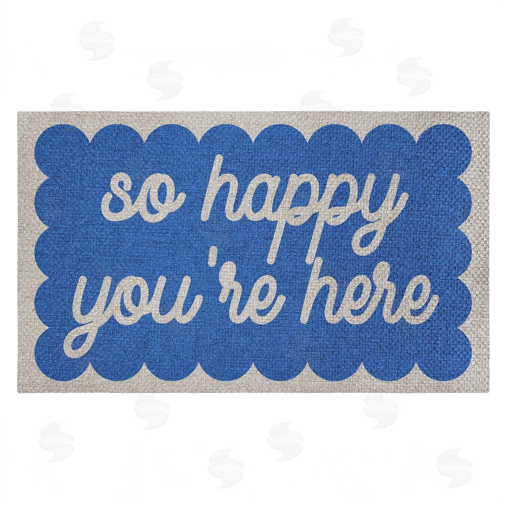 Stupell Studio | So Happy You're Here Faux Sisal Door Mat