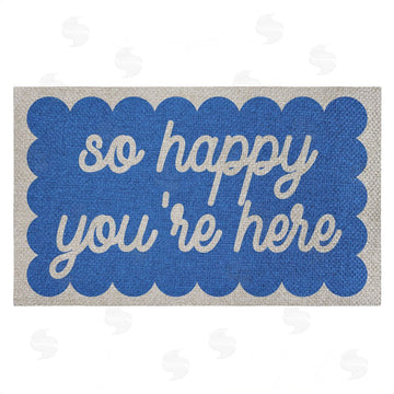 Stupell Studio | So Happy You're Here Faux Sisal Door Mat