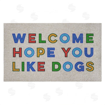 Stupell Studio | Hope You Like Dogs Greeting Faux Sisal Door Mat