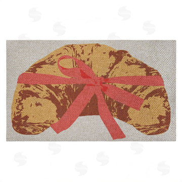 Stupell Studio | Bakery Croissant with Ribbon Faux Sisal Door Mat