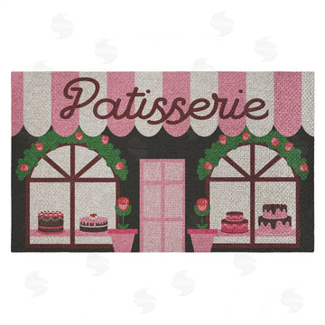 Stupell Studio | Patisserie Bakery Storefront Faux Sisal Door Mat