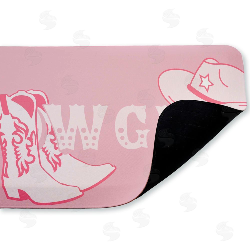 Corinne Rose Designs | Pink Feminine Dancing Cowgirl Anti-Fatigue Mat