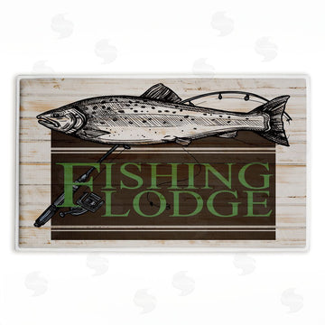 Kim Allen | Rustic Fishing Lodge Plush Bath Mat