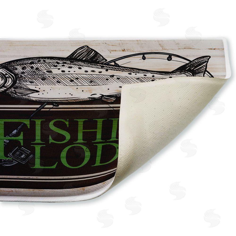 Kim Allen | Rustic Fishing Lodge Plush Bath Mat