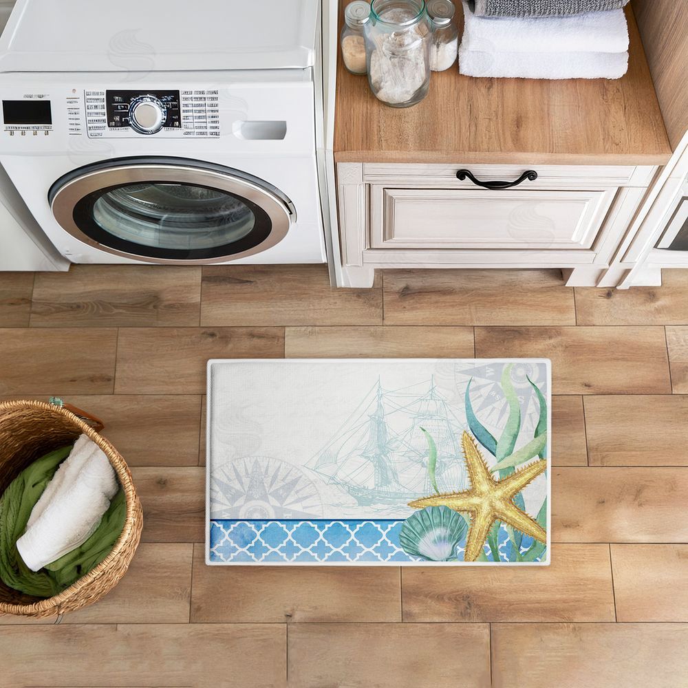 Kim Allen | Bayside Sea Life & Ship Plush Bath Mat