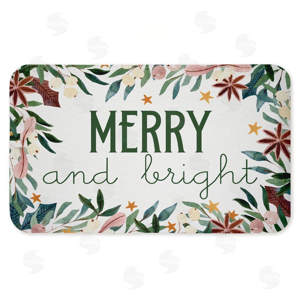 Kim Allen | Merry And Bright Seasonal Florals Anti-Fatigue Mat