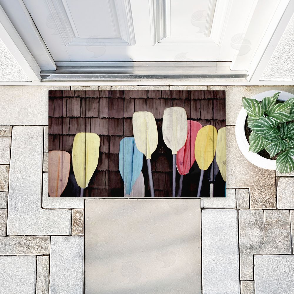 Kim Allen | Colorful Lake Paddles Non-Woven Door Mat
