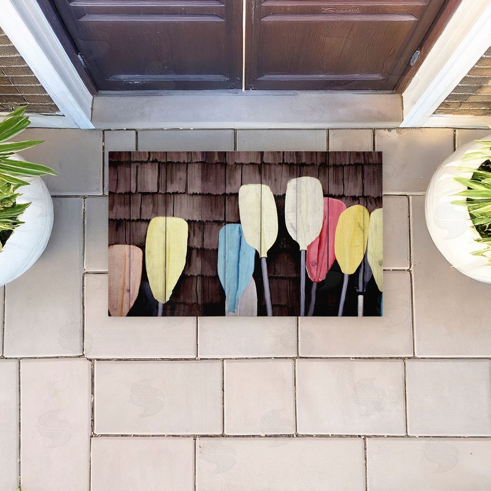 Kim Allen | Colorful Lake Paddles Non-Woven Door Mat