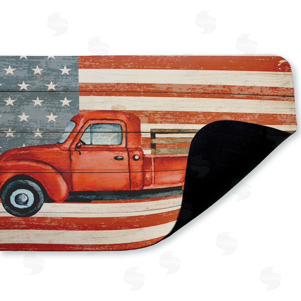 Kim Allen | Patriotic USA Flag Truck Anti-Fatigue Mat