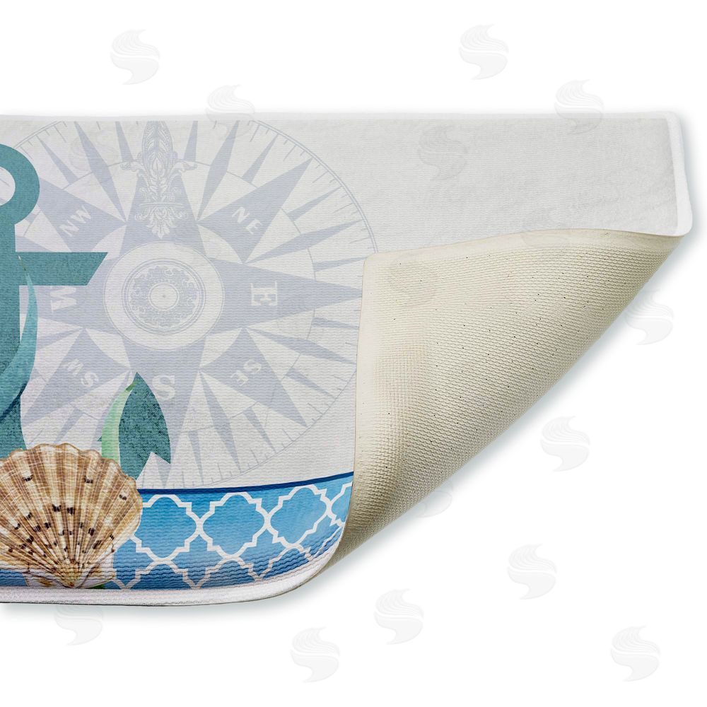 Kim Allen | Bayside Anchor & Compass Plush Bath Mat
