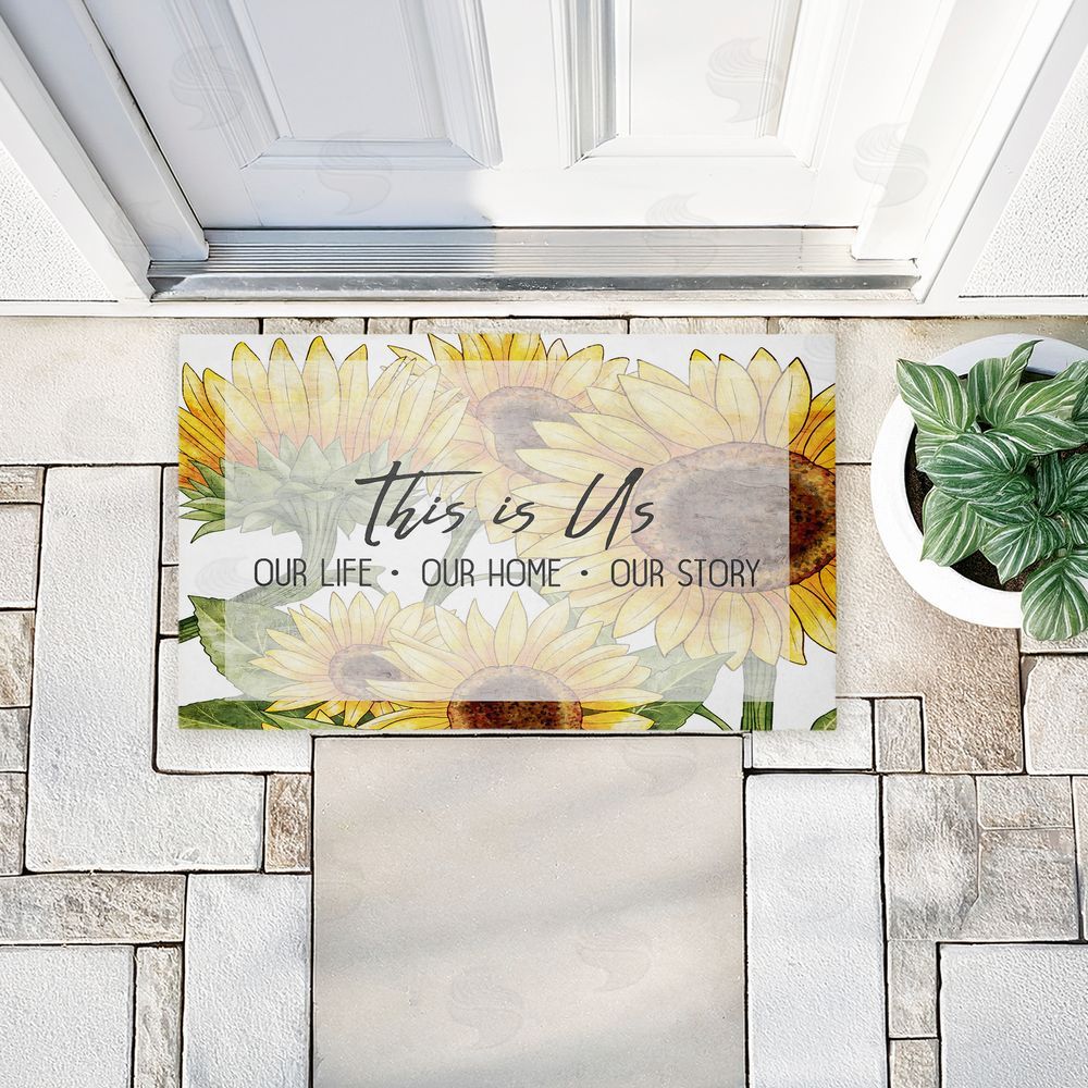 Kim Allen | This Is Us Sunflower Sentiment Non-Woven Door Mat