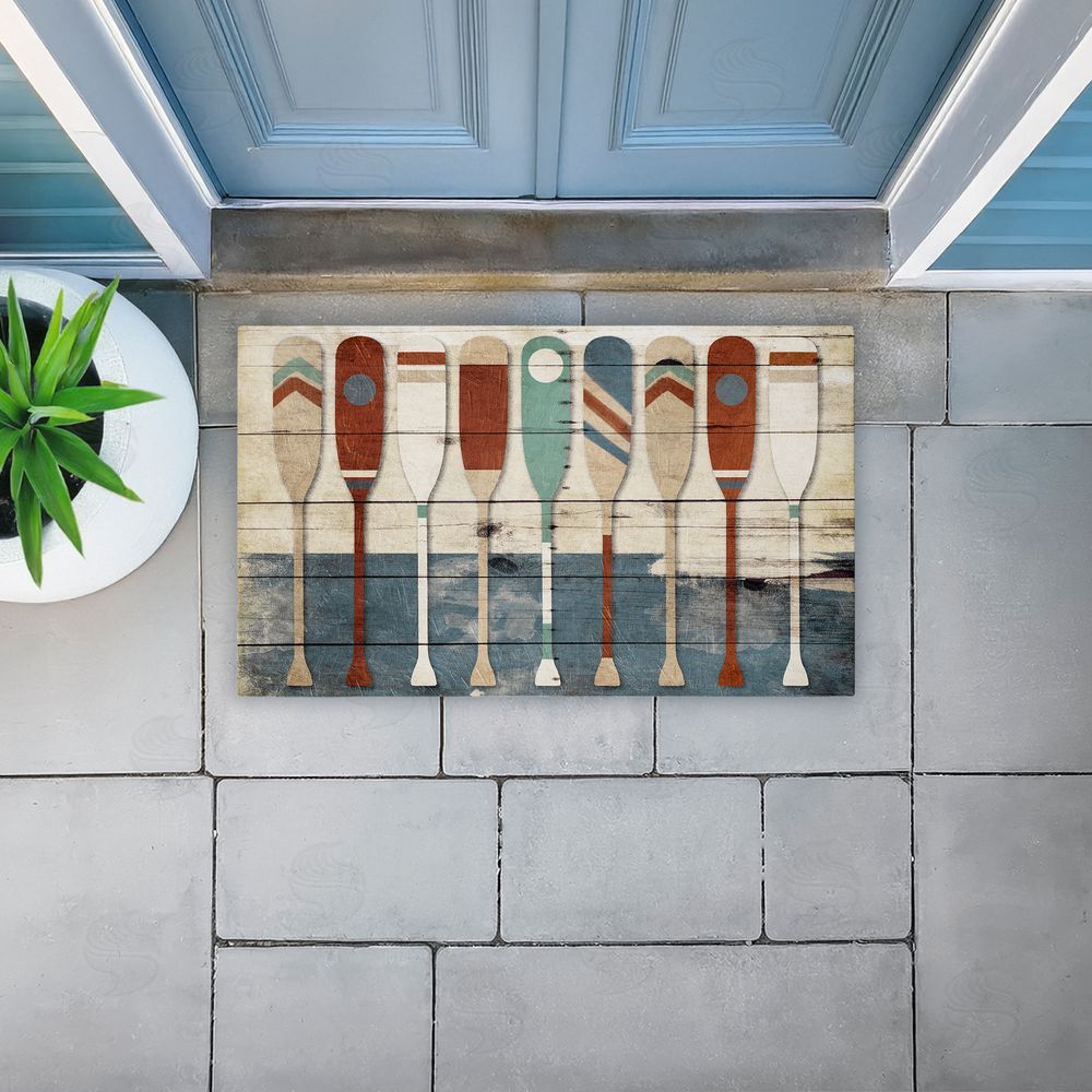 Milli Villa | Various Rustic Oars Patterns Non-Woven Door Mat