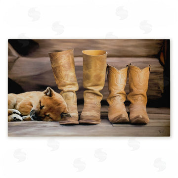 Renel Peters | Sleepy Puppy & Cowboy Boots Non-Woven Door Mat