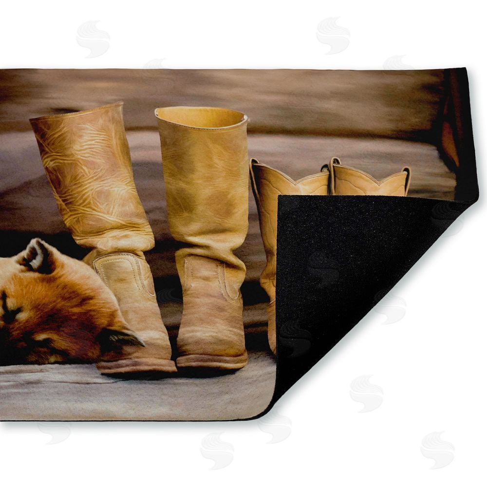 Renel Peters | Sleepy Puppy & Cowboy Boots Non-Woven Door Mat
