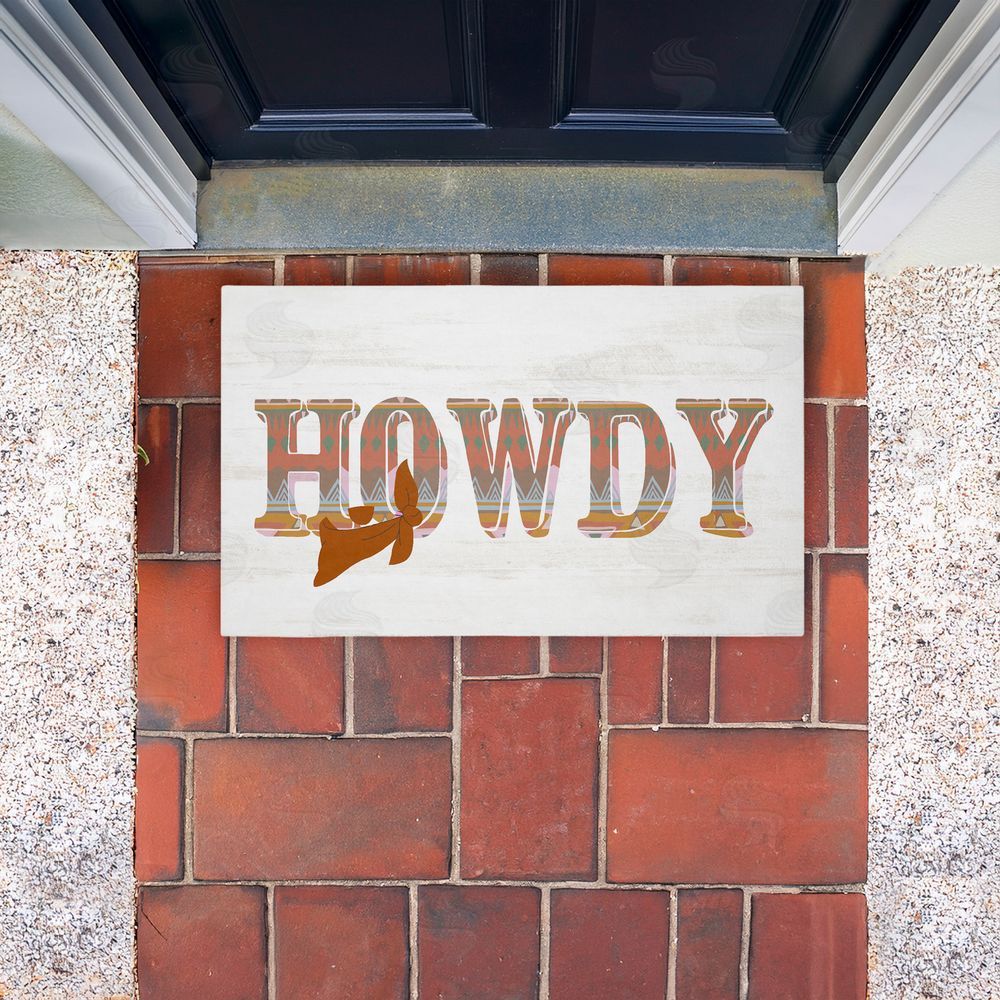 Kim Allen | Howdy with Brown Bandana Non-Woven Door Mat