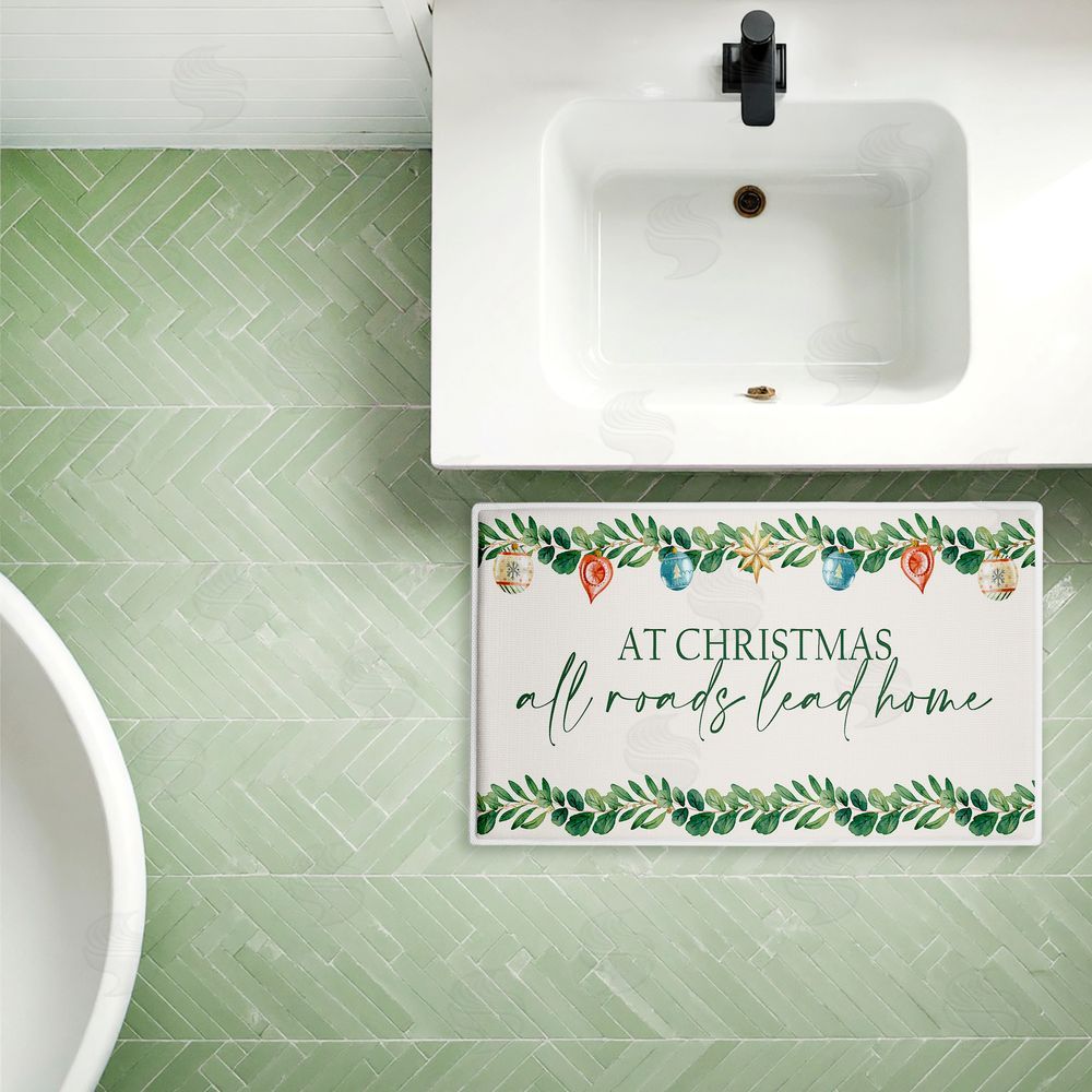 Kim Allen | Christmas Roads Lead Home Plush Bath Mat