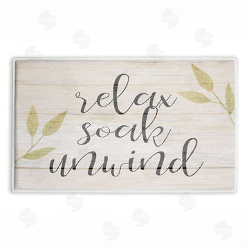 Kim Allen | Relax Soak Unwind Minimal Plush Bath Mat