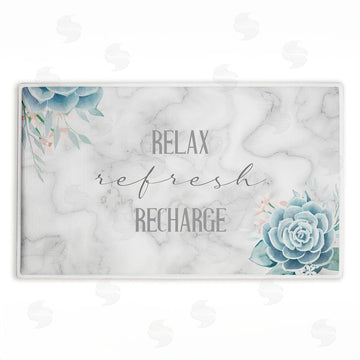Kim Allen | Relax Refresh Recharge Succulents Plush Bath Mat
