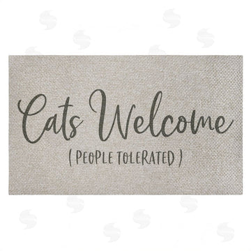 Gigi Louise | Cats Welcome People Tolerated Faux Sisal Door Mat
