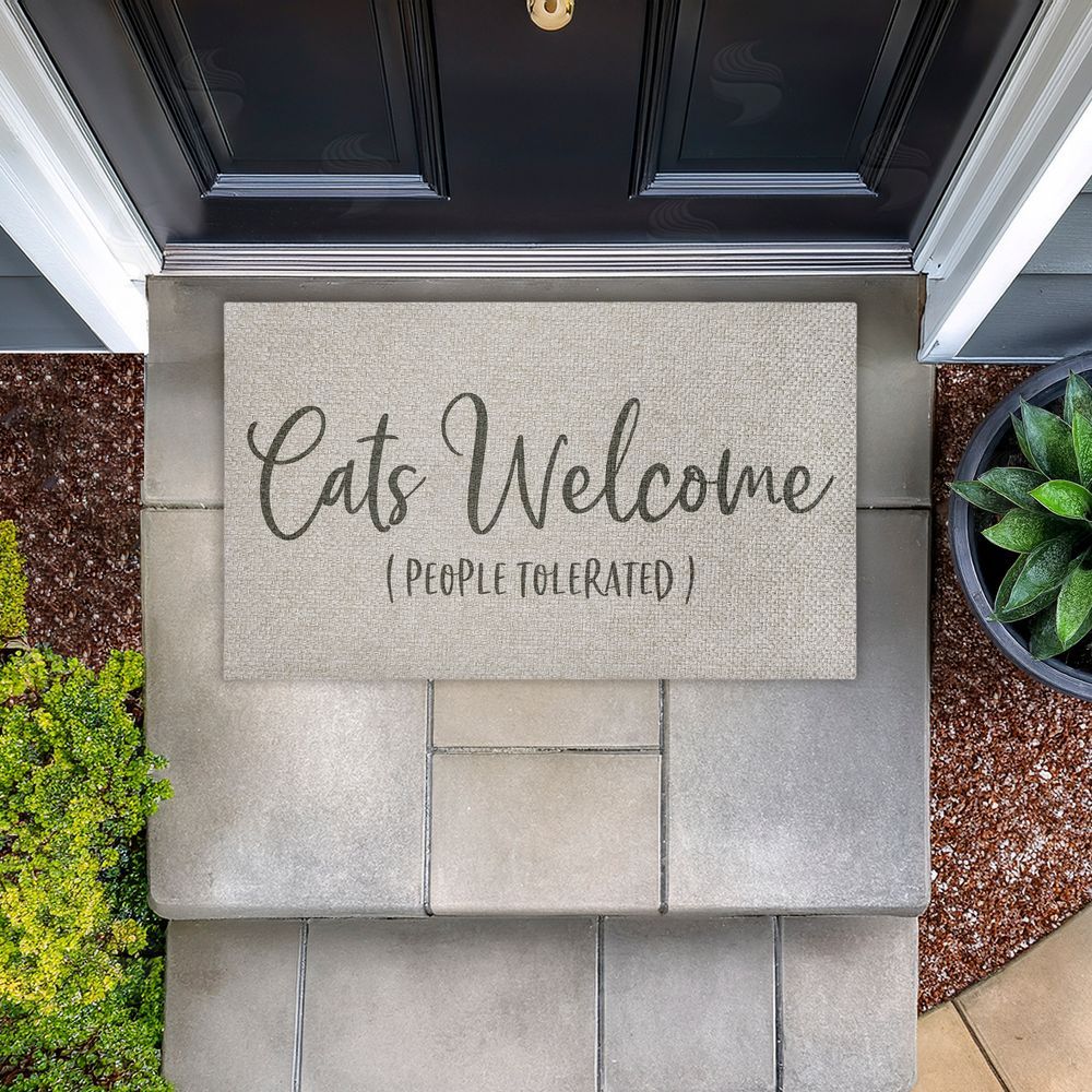 Gigi Louise | Cats Welcome People Tolerated Faux Sisal Door Mat