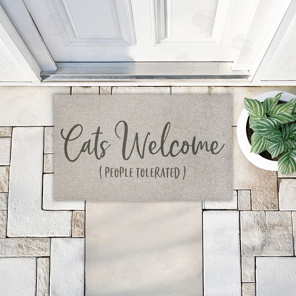 Gigi Louise | Cats Welcome People Tolerated Faux Sisal Door Mat
