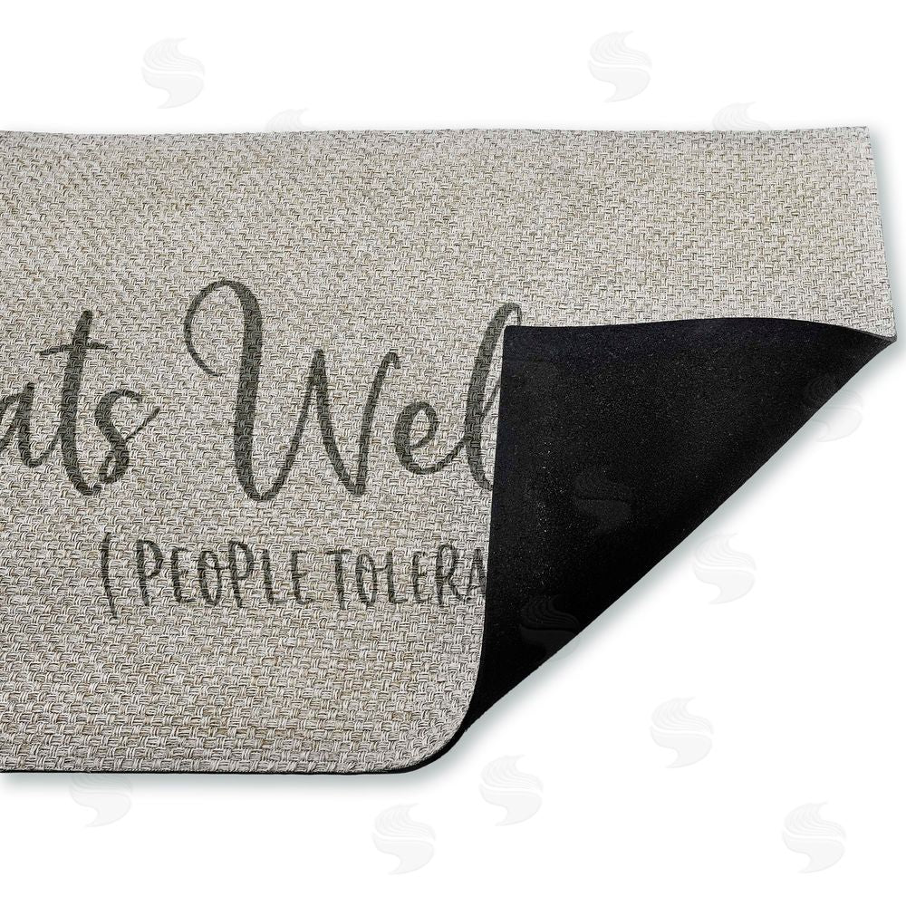 Gigi Louise | Cats Welcome People Tolerated Faux Sisal Door Mat