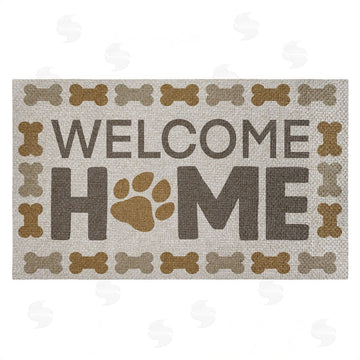Marcus Prime | Welcome with Dog Bones Faux Sisal Door Mat