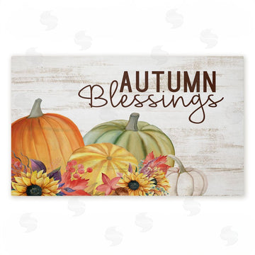 Kim Allen | Autumn Blessings Pumpkins Non-Woven Door Mat