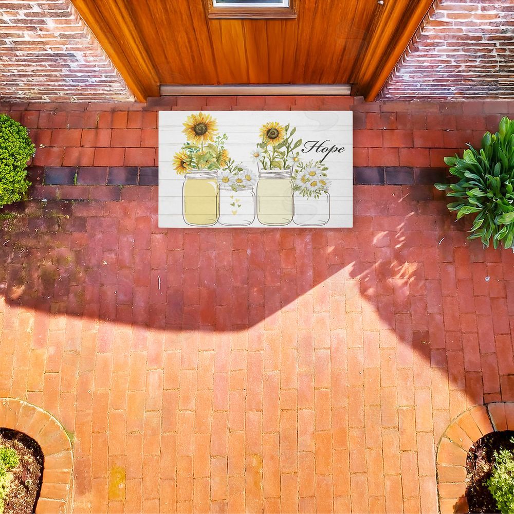 Kim Allen | Hope with Country Sunflowers Non-Woven Door Mat