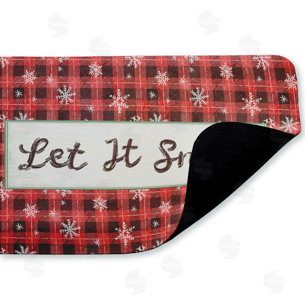 Chad Barrett | Let It Snow Red Plaid Anti-Fatigue Mat