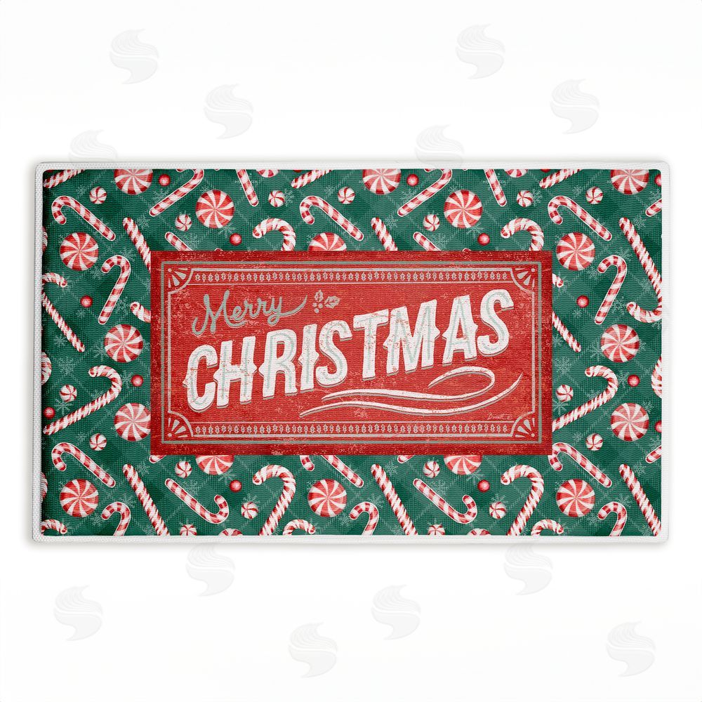 Chad Barrett | Vintage Christmas Candies Plush Bath Mat