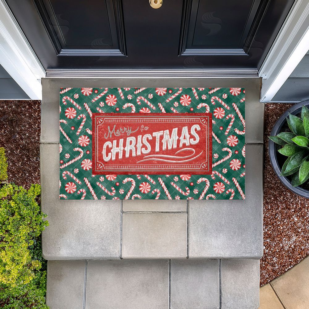 Chad Barrett | Vintage Christmas Candies Non-Woven Door Mat