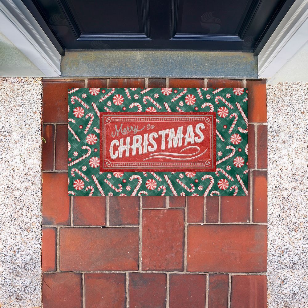 Chad Barrett | Vintage Christmas Candies Non-Woven Door Mat