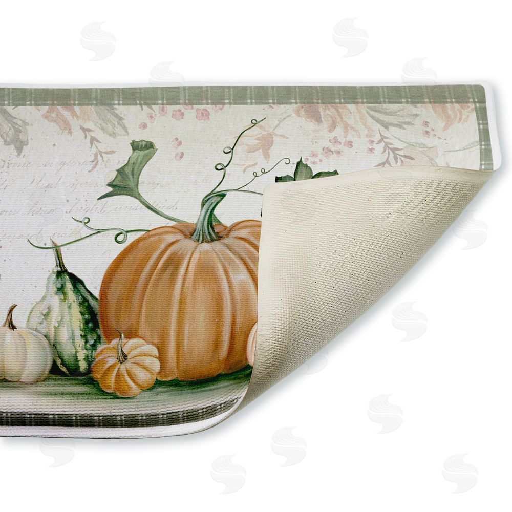 Danielle Murray | Harvest Gourds Motif Plush Bath Mat