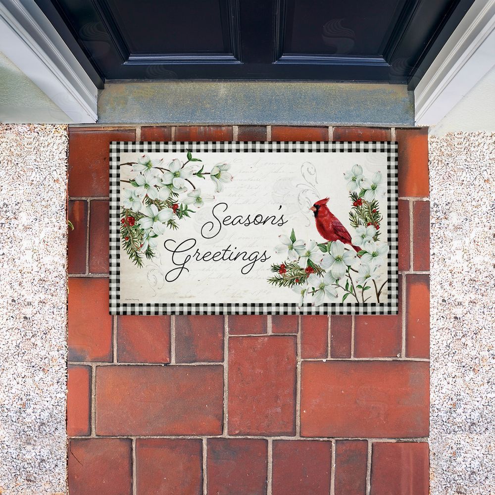 Danielle Murray | Winter Cardinals & Dogwood Non-Woven Door Mat
