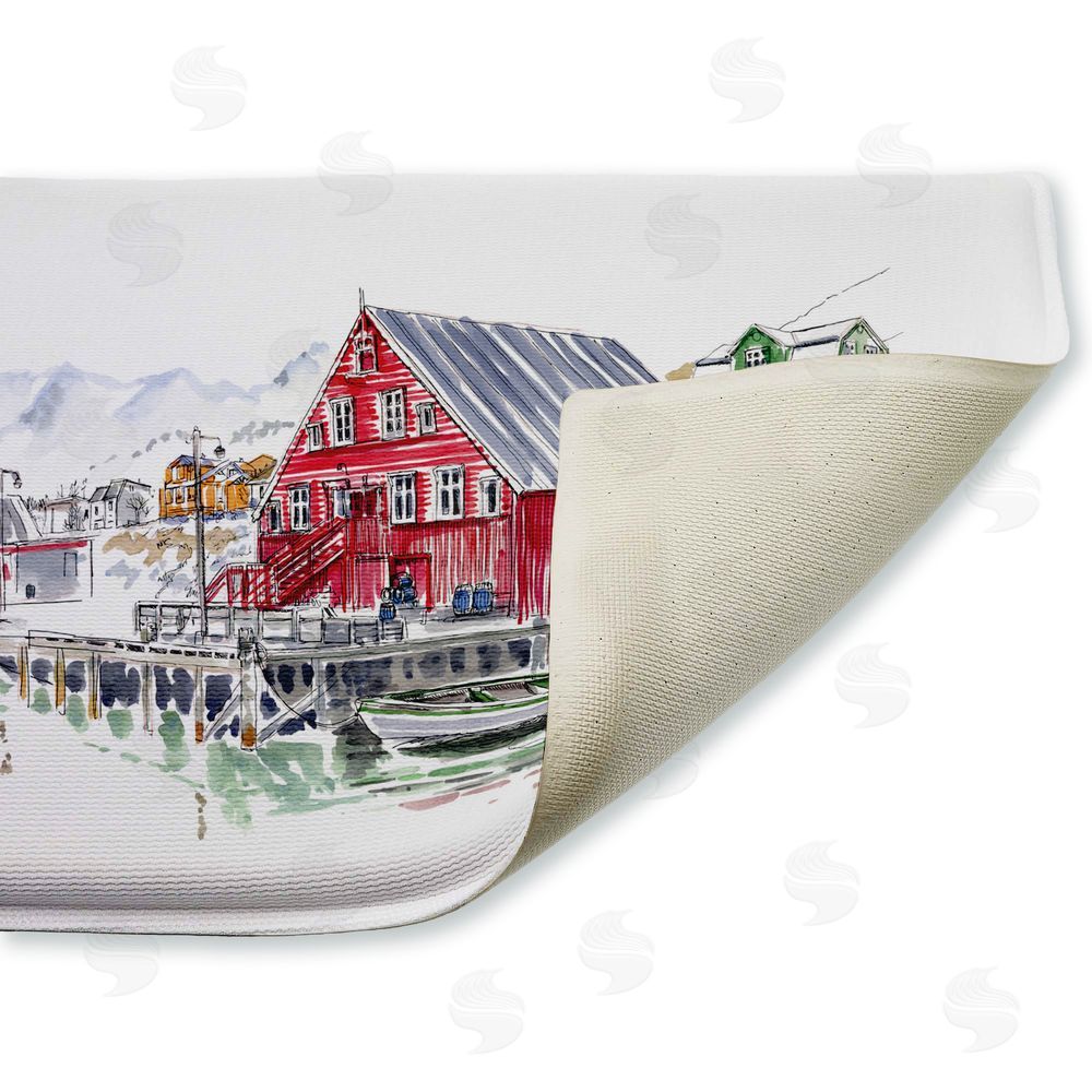 Tim Coffey | Wanderlust Coastal Dock Plush Bath Mat