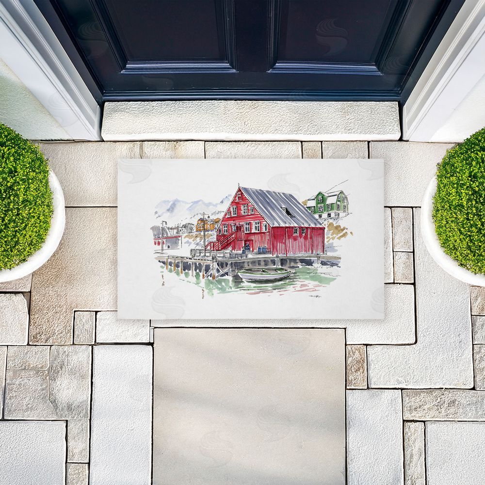 Tim Coffey | Wanderlust Coastal Dock Non-Woven Door Mat