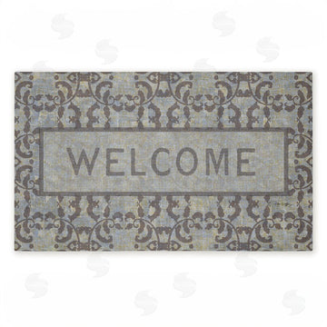 Tim Coffey | Gray Vintage Pattern Welcome Non-Woven Door Mat