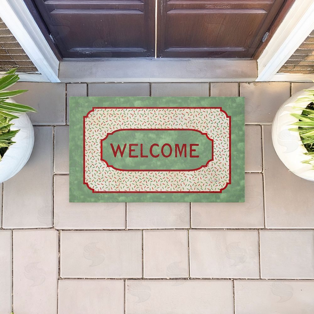 Tim Coffey | Welcome Festive Sprinkles Pattern Non-Woven Door Mat