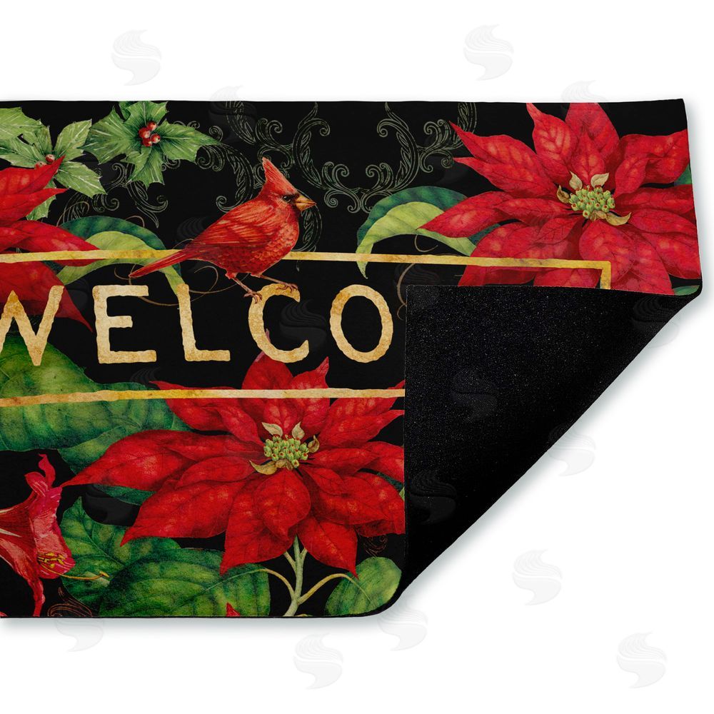 Tim Coffey | Seasonal Poinsettia Welcome Non-Woven Door Mat