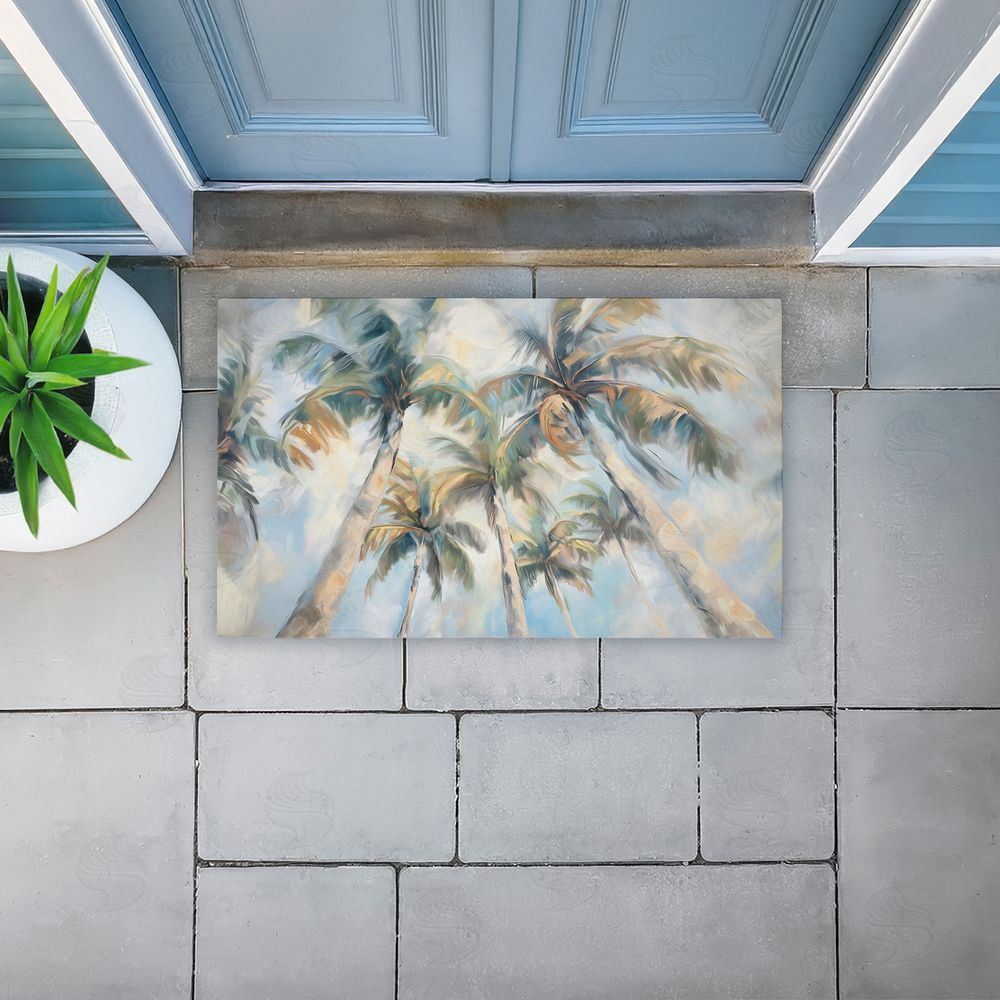 Ramona Murdock | Swaying Palms Abstract Non-Woven Door Mat