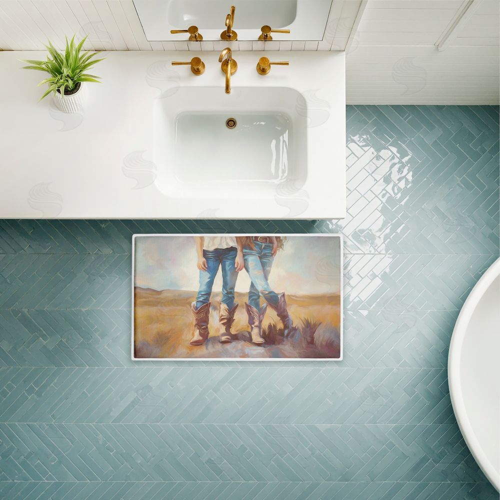 Ramona Murdock | All About The Cowboy Boots Plush Bath Mat
