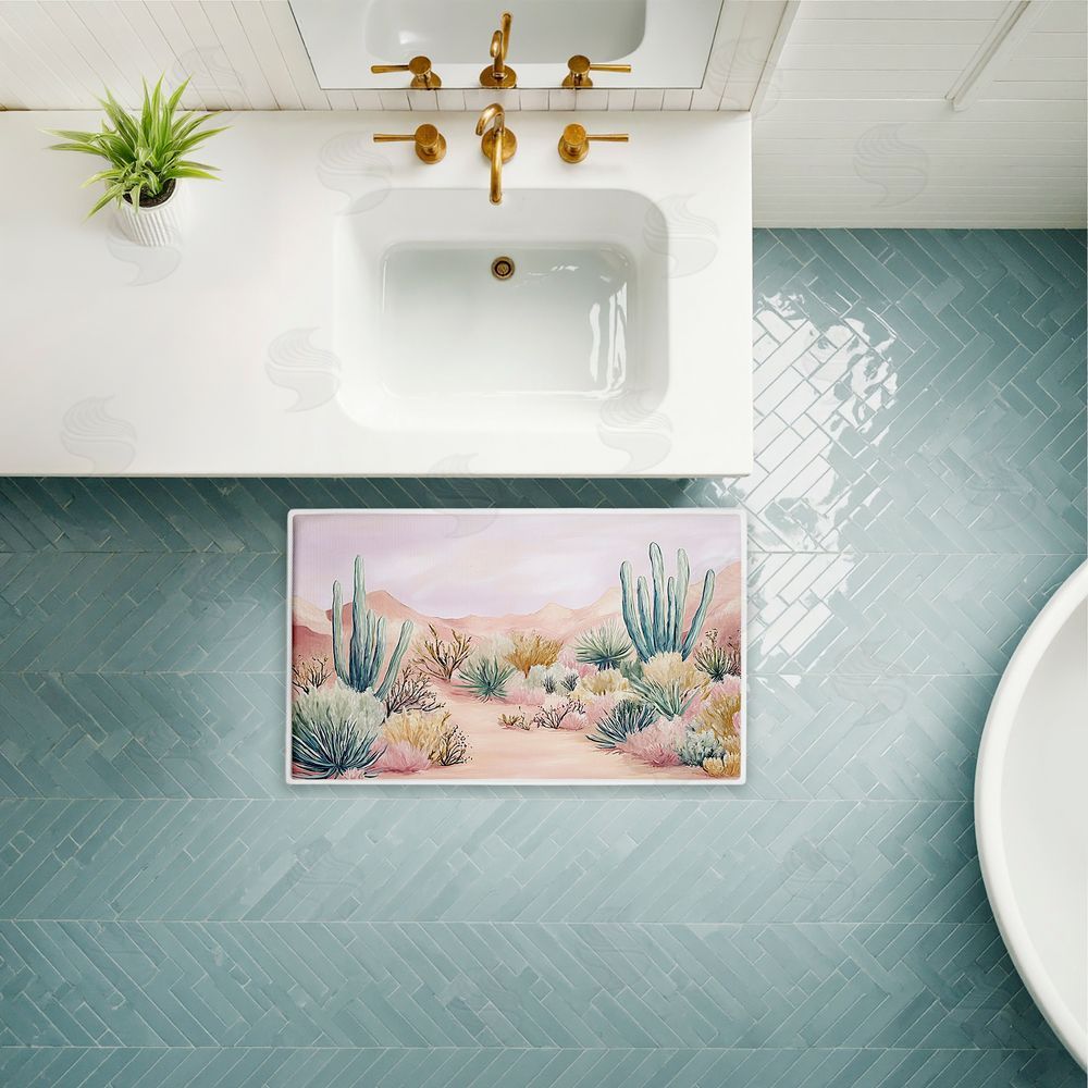 Ramona Murdock | Sandy Desert Wonderland Plush Bath Mat