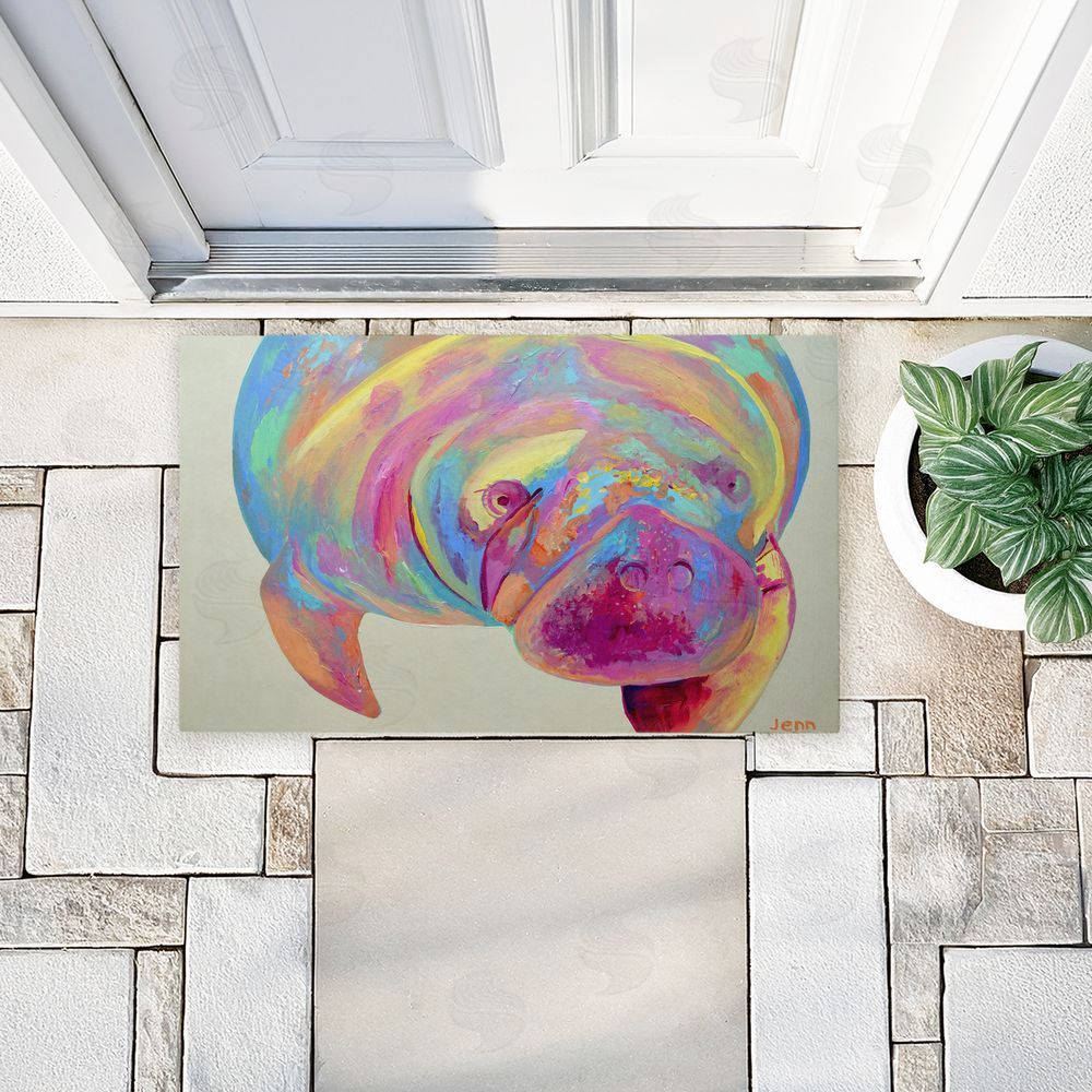 Jennifer Seeley | Chromatic Hue Manatee Non-Woven Door Mat